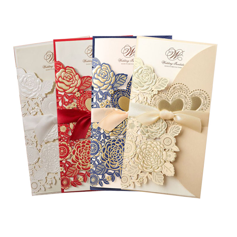 Wedding Supply Business - 5/10Pcs Laser Cut Wedding Invitations Card