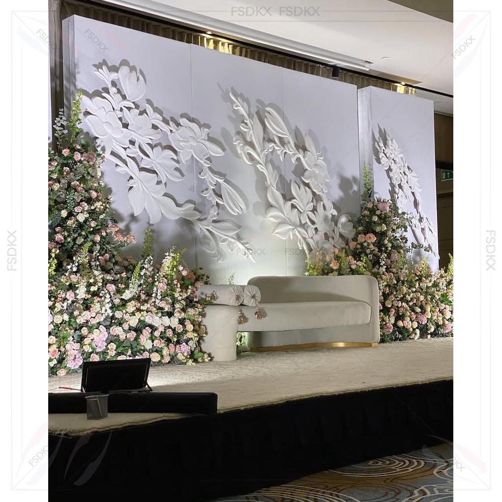 Supplier Wedding - Wedding Supplier White Arch Backdrop 3d