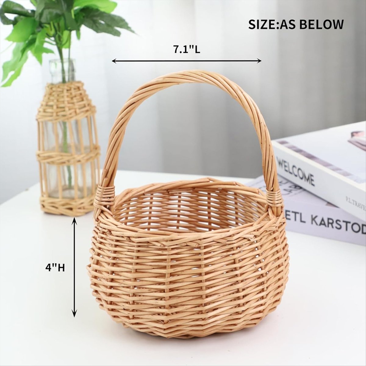 Wicker Picnic Basket with Hand - огляд і ціна Flower Girl Basket