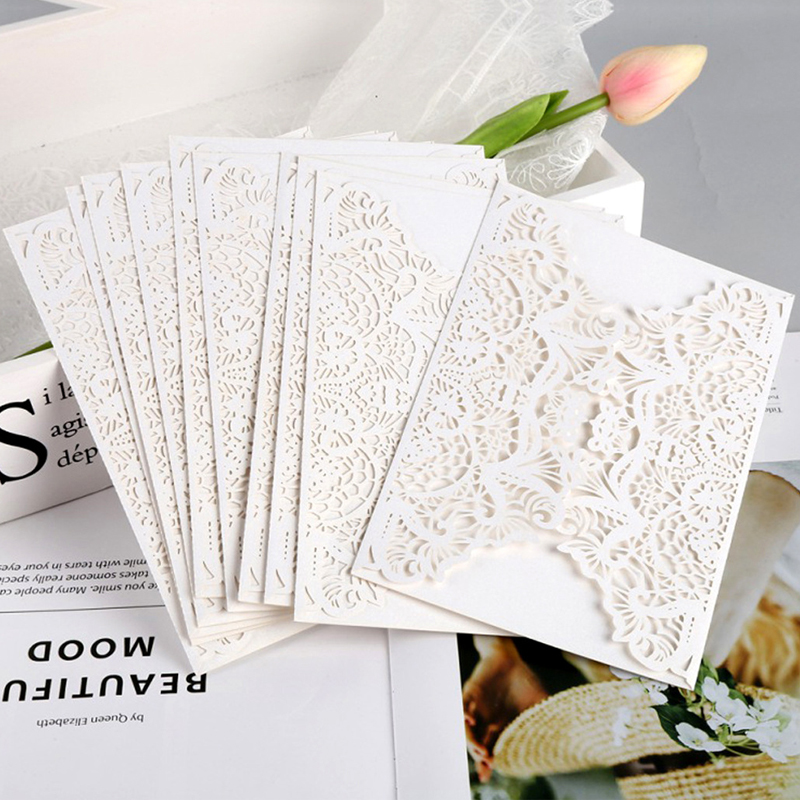 50pcs/lot White Laser Cut Wedd - огляд і ціна Wedding Supply Business