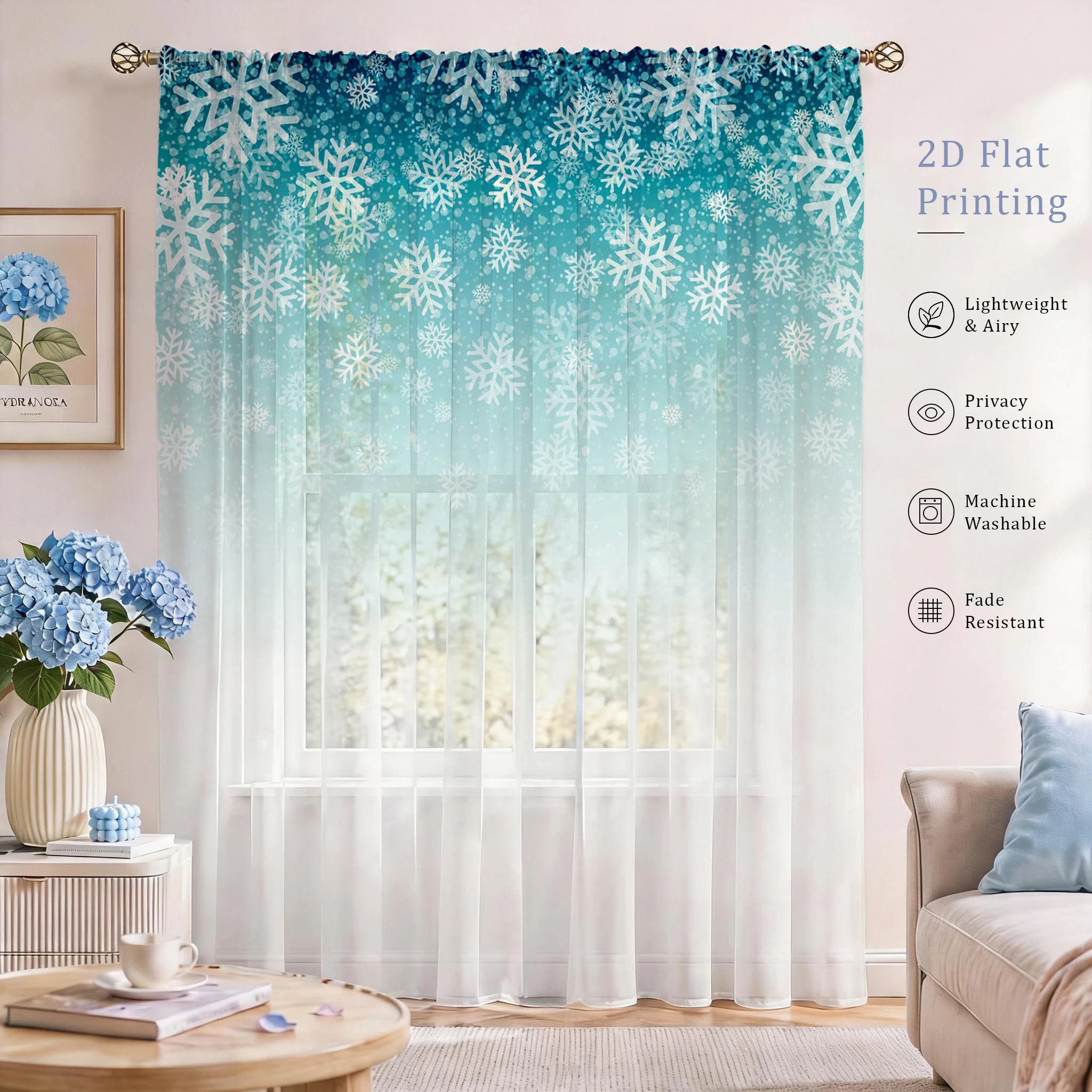 Floral Gradient Sheer Curtain, - огляд і ціна Good Floral & Wedding Decor Supply