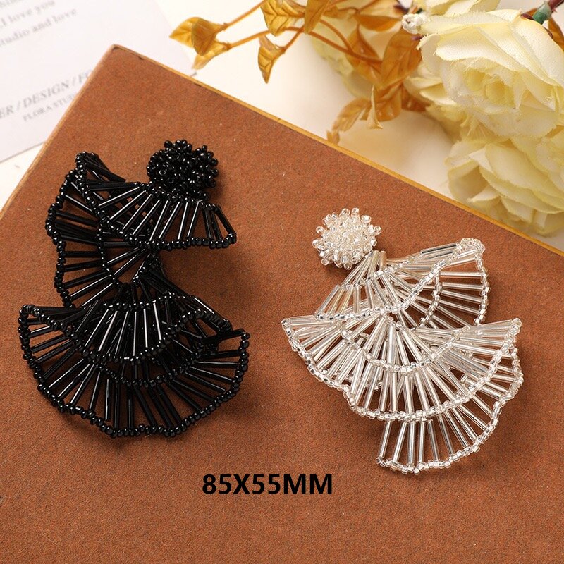 Black Glass Beads Beaded Fan D - огляд і ціна Supplier Wedding