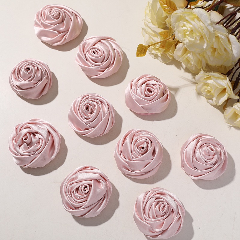 Vintage Pink Satin Fabric Rose - огляд і ціна Supplier Wedding