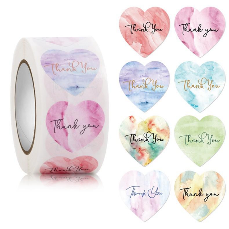 100-500pcs Heart Thank You Sti - огляд і ціна Wedding Supply Business