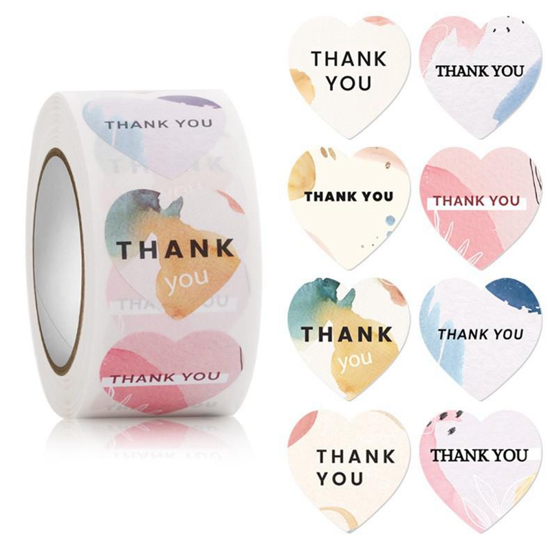 100-500pcs Heart Thank You Sti - огляд і ціна Wedding Supply Business