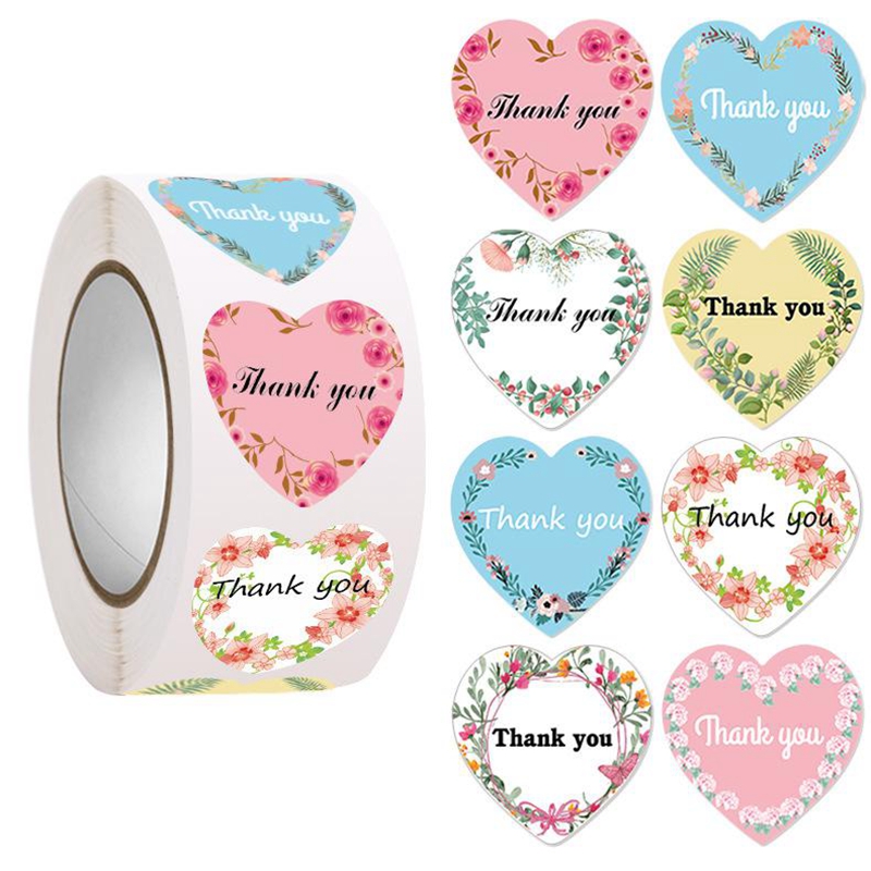 100-500pcs Heart Thank You Sti - огляд і ціна Wedding Supply Business