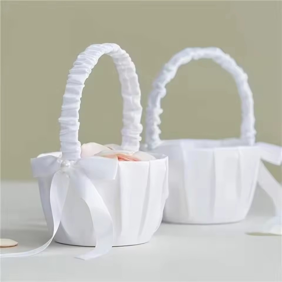 Wedding White Satin Bow Flower - огляд і ціна Wedding Hampers