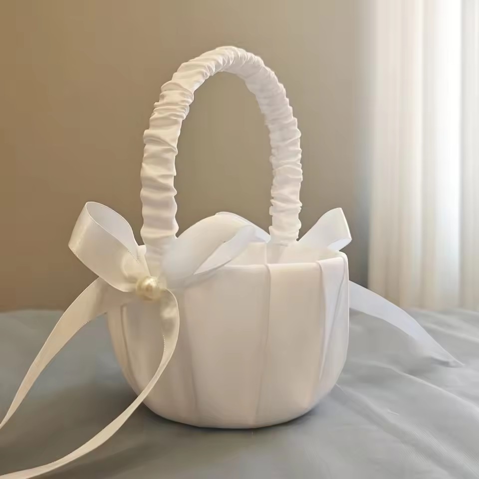 Wedding White Satin Bow Flower - огляд і ціна Wedding Hampers