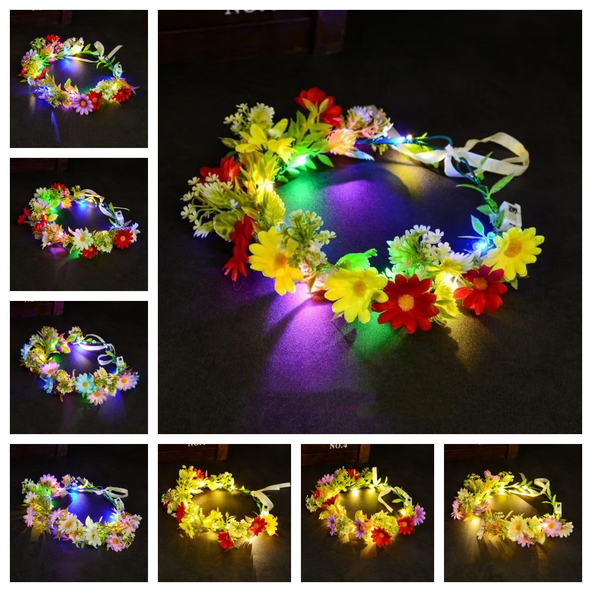 LED Light Up Flower Crown Head - огляд і ціна Wedding Arch Flower