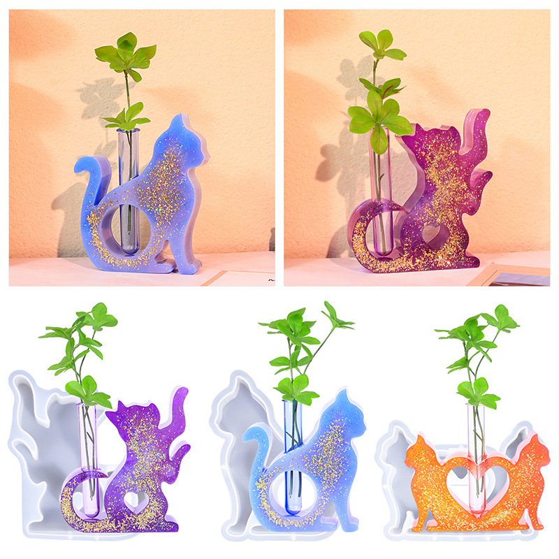 Cat Shaped Resin Molds Vase Si - огляд і ціна Flower Girl Basket