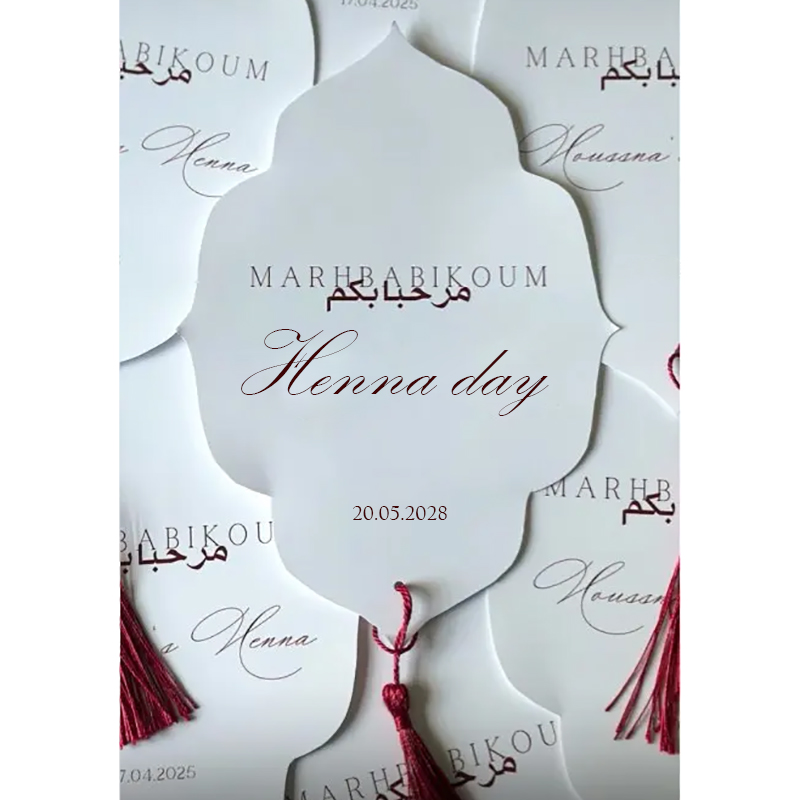 Custom Henna Day Card Night Pa - огляд і ціна Wedding Supply Business