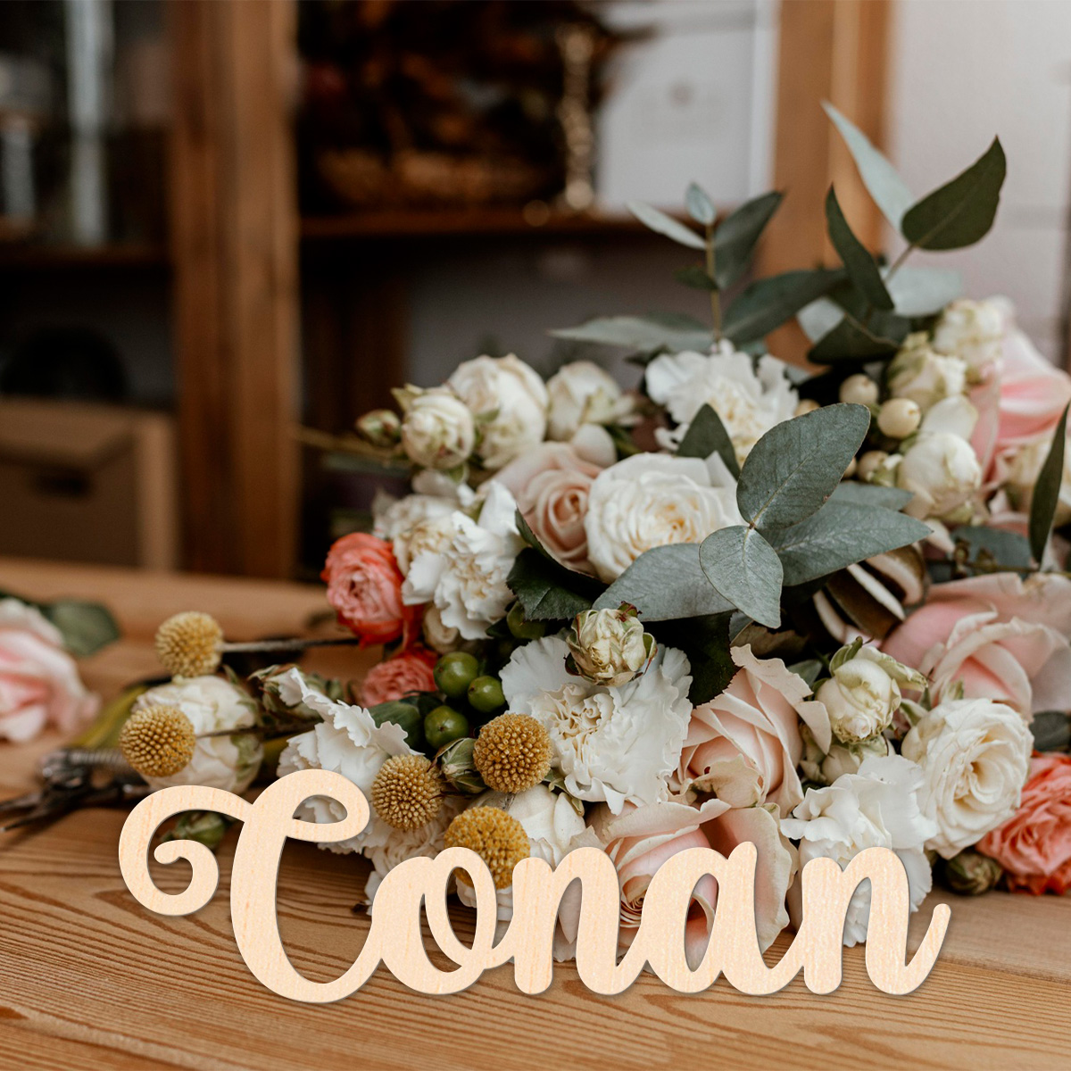 Customized solid wood name tag - огляд і ціна Wedding Shop