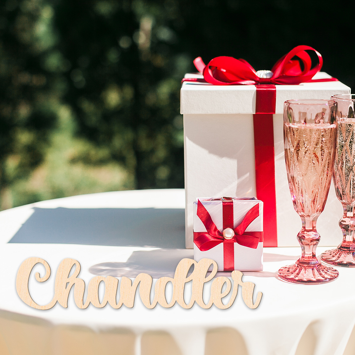 Customized solid wood name tag - огляд і ціна Wedding Shop