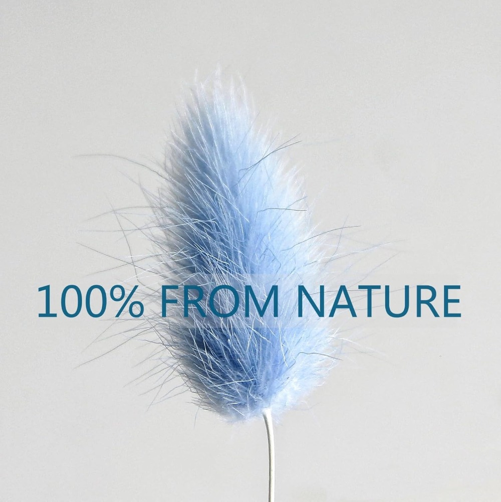 100PCS Blue Hare's-tail Grass  - огляд і ціна Flower Girl Basket