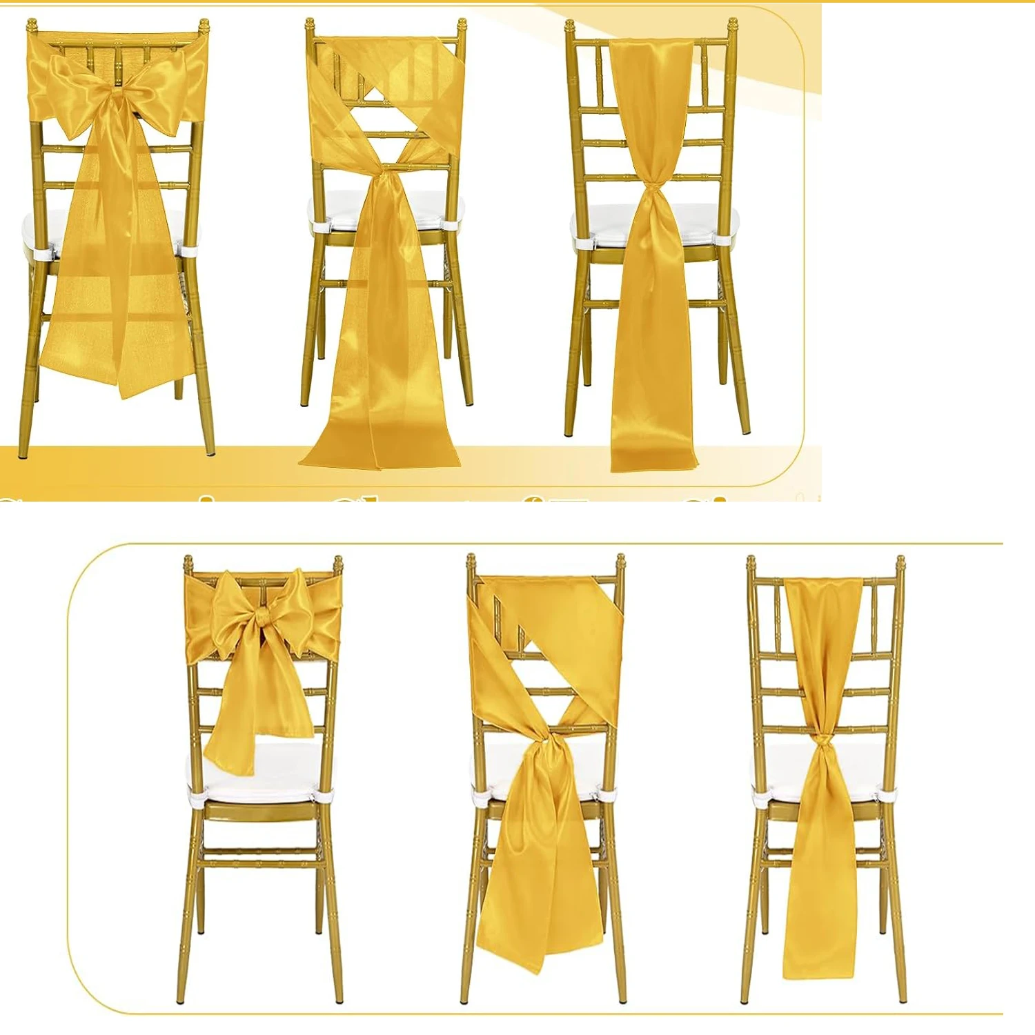 Wholesale 10/50pcs Satin Chair - огляд і ціна Wedding Supply Wholesale